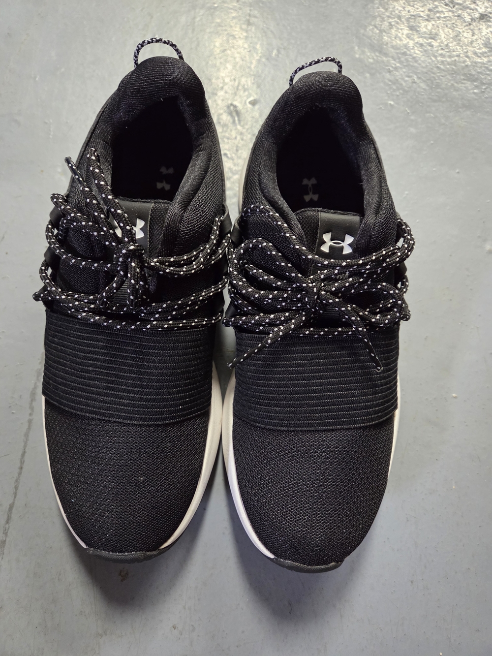Under Armour Women’s Black Knit Lace-Up Athletic Sneakers